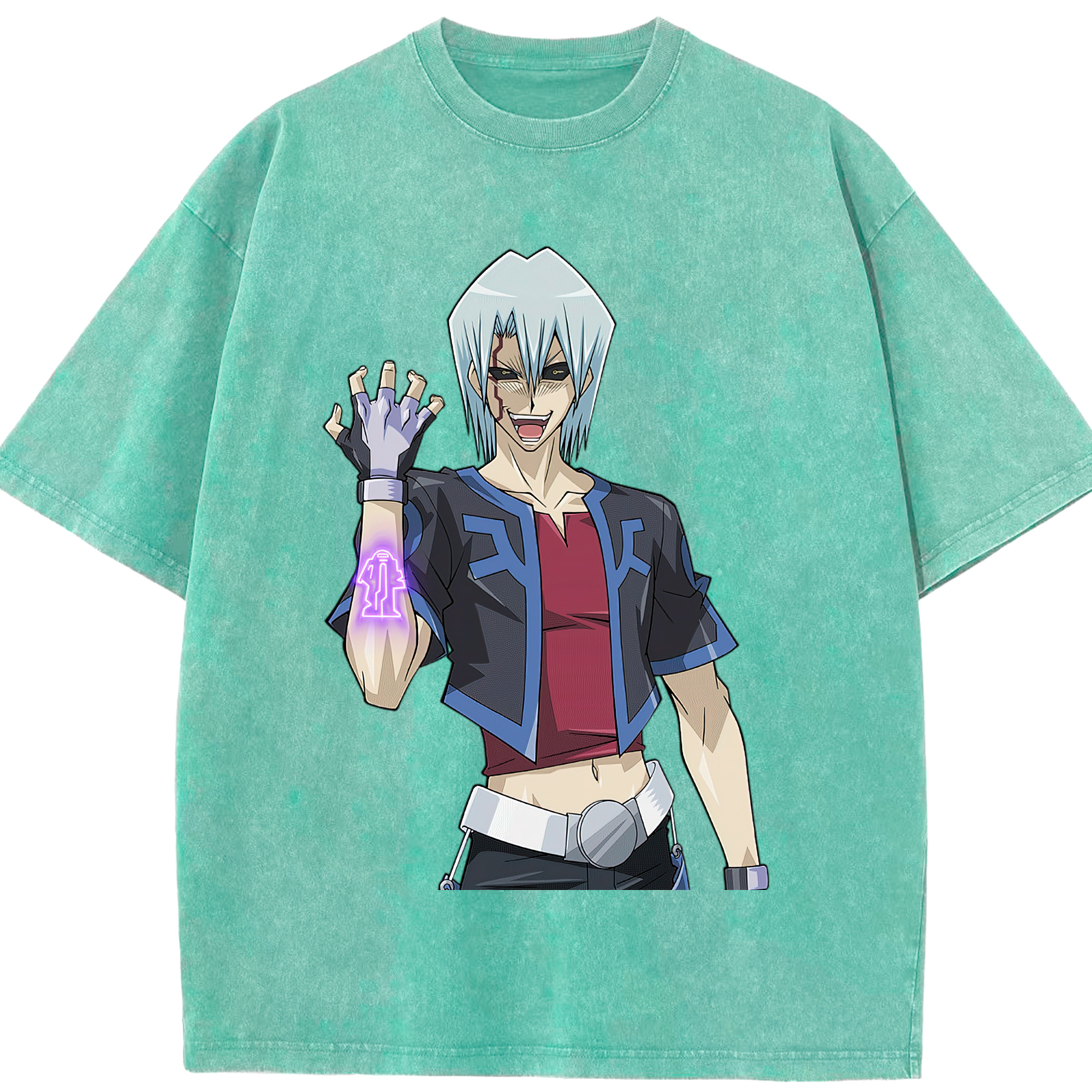 （画像用） 遊☆戯☆王 Yu-Gi-Oh! 綿100% ヴィンテージ風 半袖Tシャツ（フロントプリント）